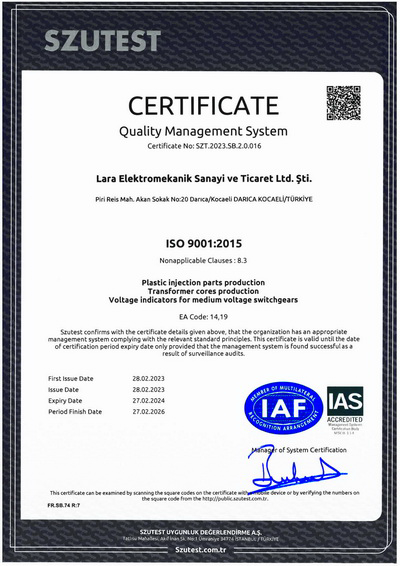 Empresa certificada ISO 9001:2015